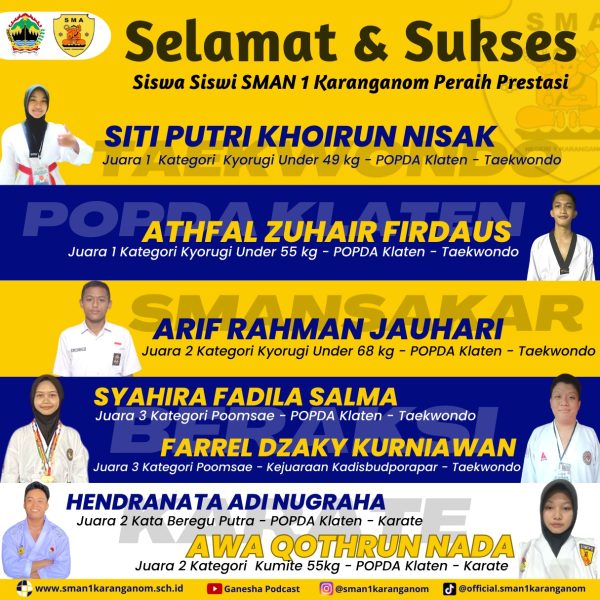 SMAN 1 Karanganom Raih Prestasi di POPDA Kab. Klaten